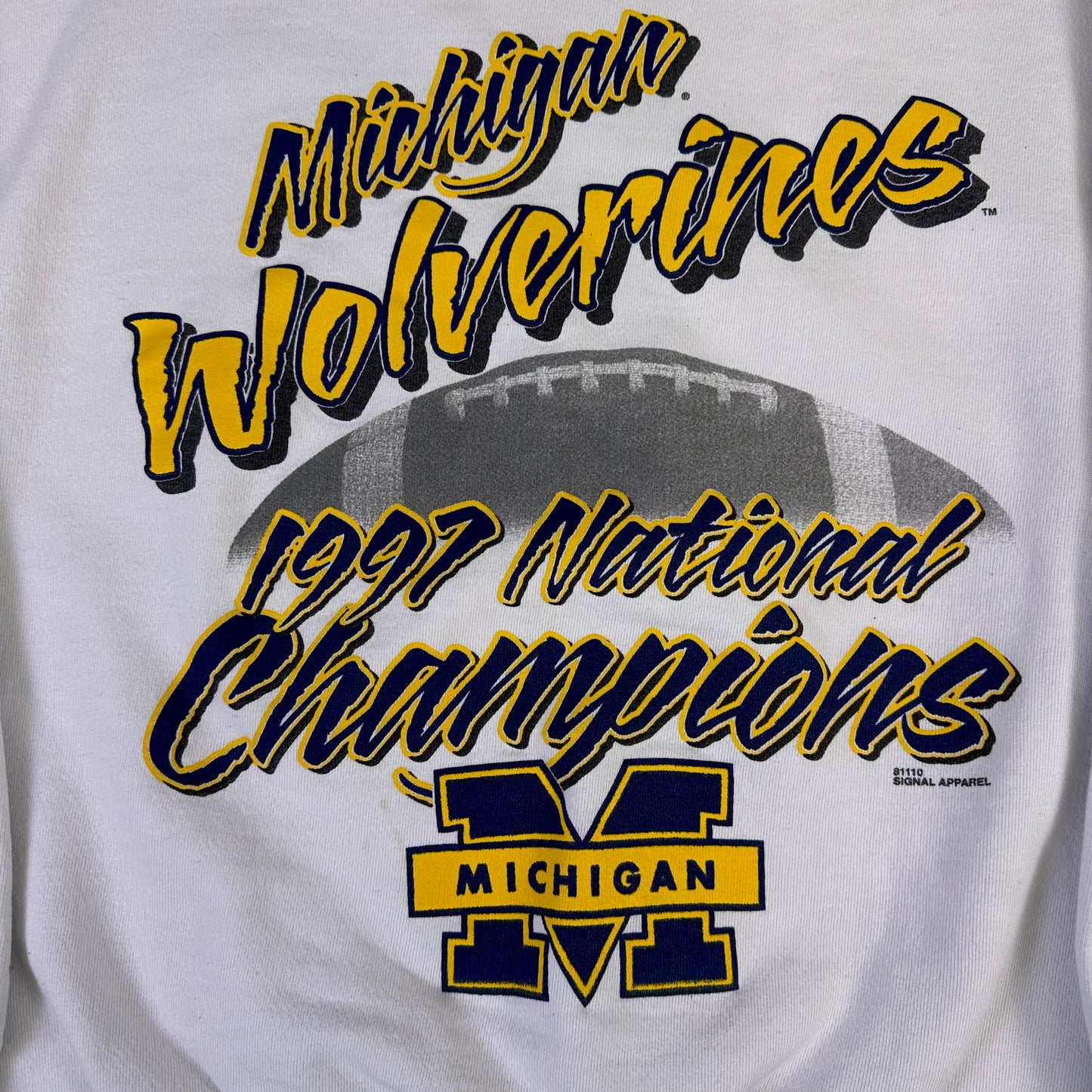 vintage michigan 1997 national champs sweatshirt