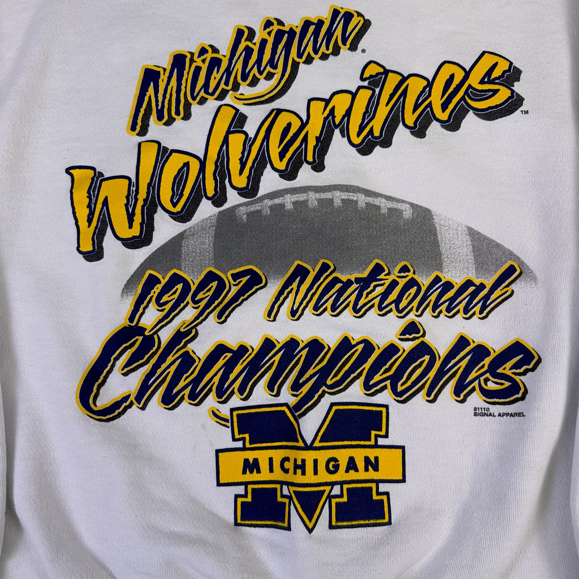 vintage michigan 1997 national champs sweatshirt