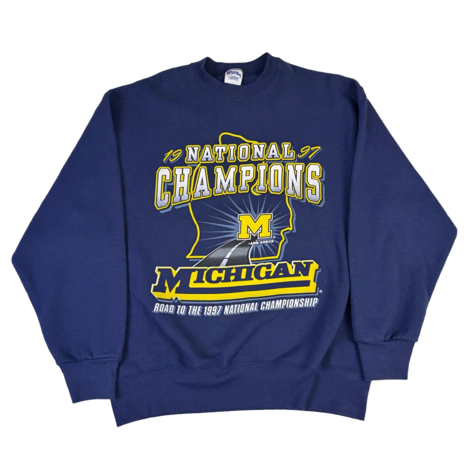 vintage michigan 1997 national champions sweatshirt