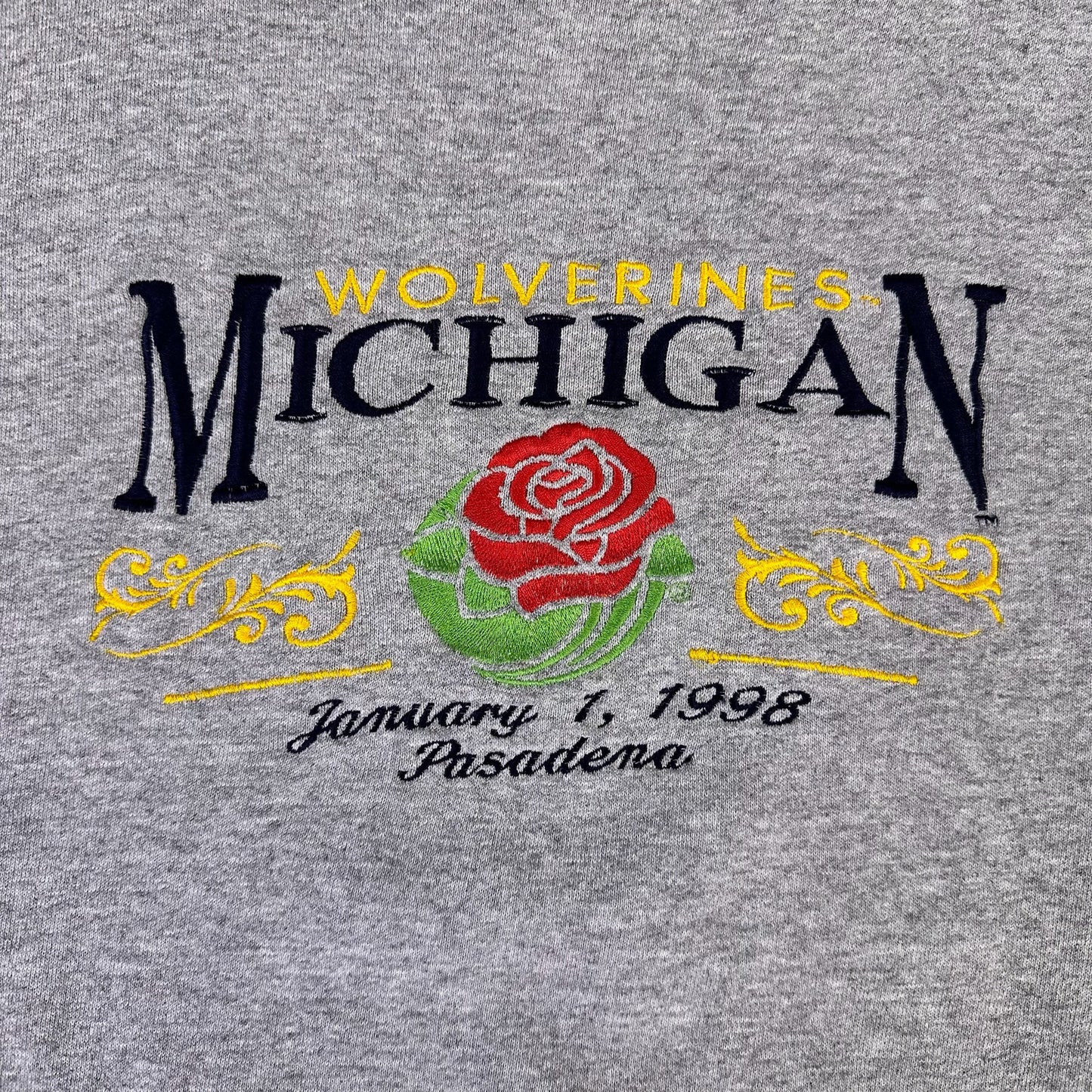 vintage michigan 1998 rose bowl sweatshirt