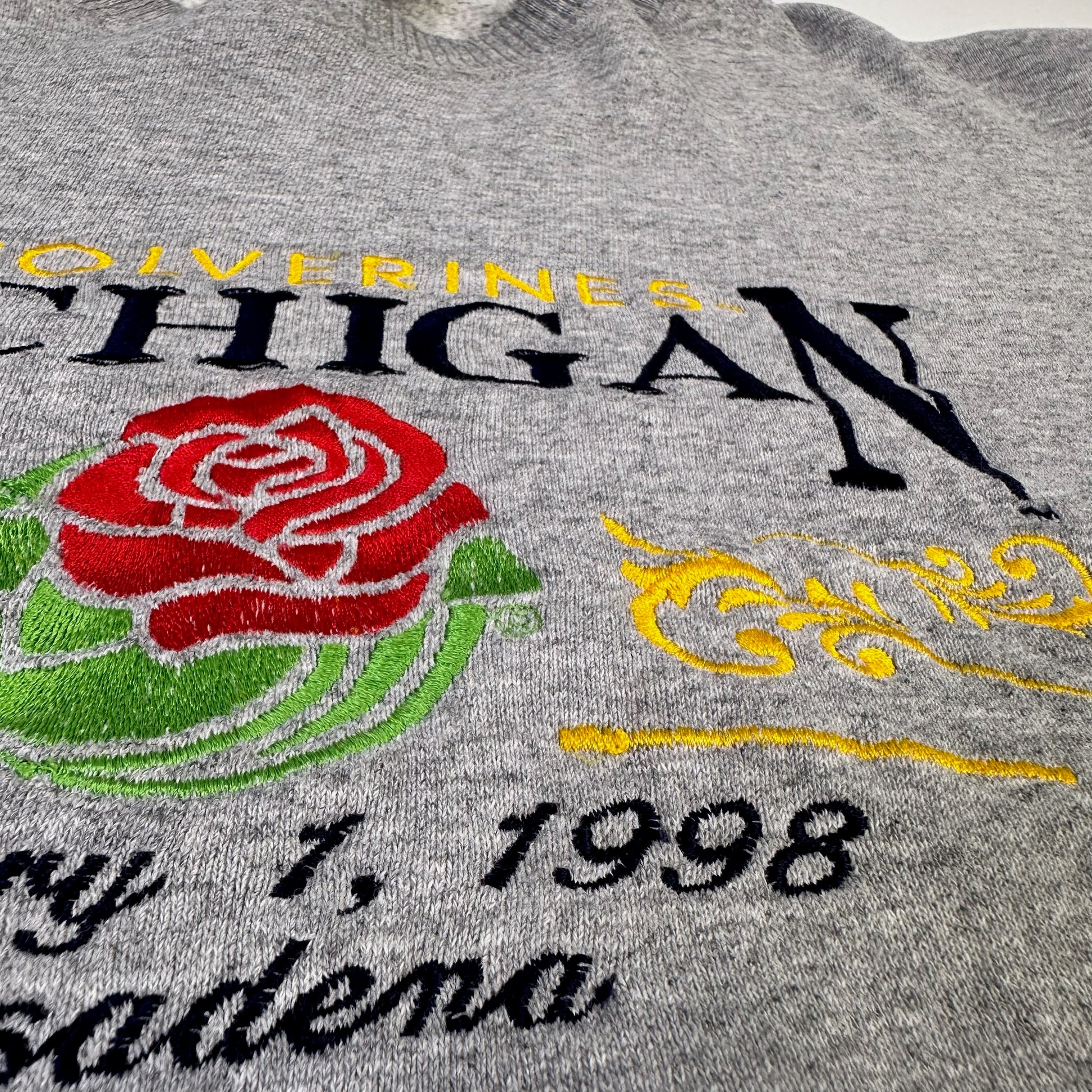 vintage michigan 1998 rose bowl sweatshirt