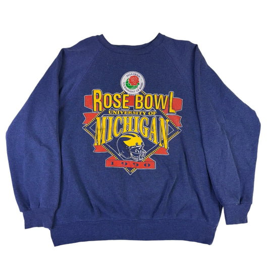 vintage michigan 1990 rose bowl sweatshirt