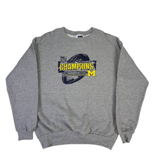 vintage michigan 2000 orange bowl sweatshirt
