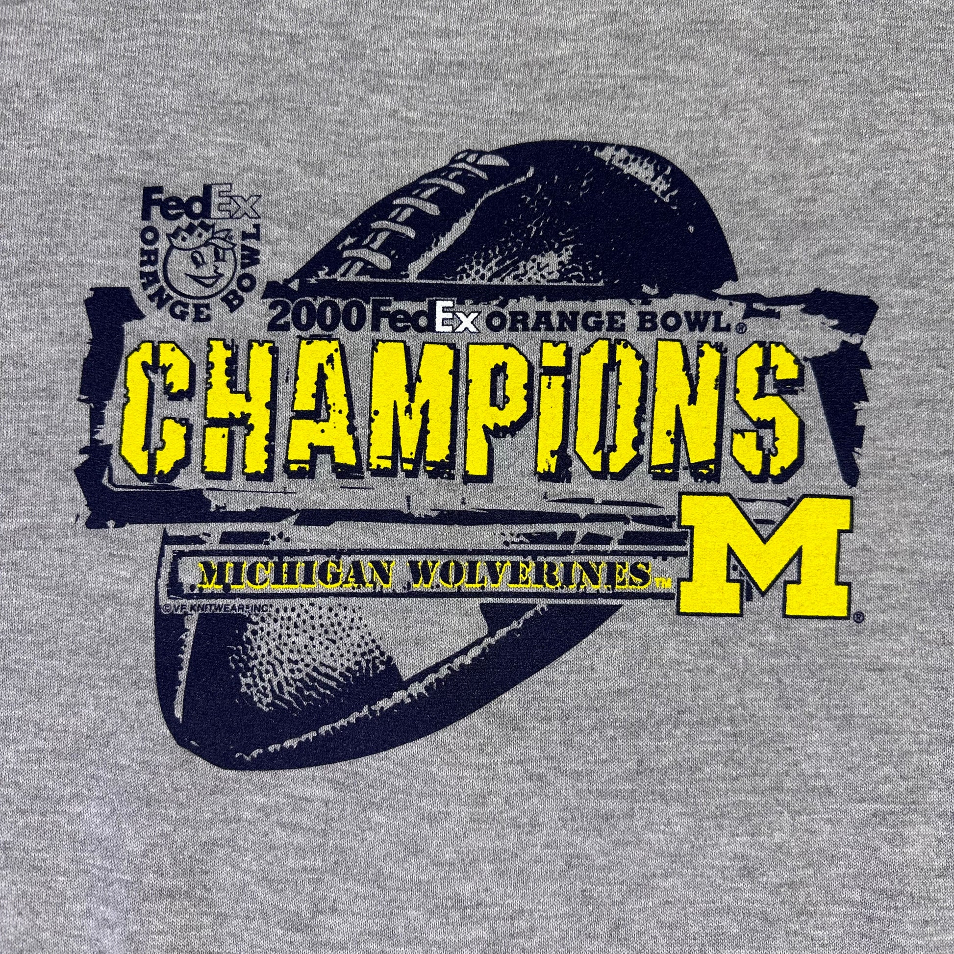 vintage michigan 2000 orange bowl sweatshirt