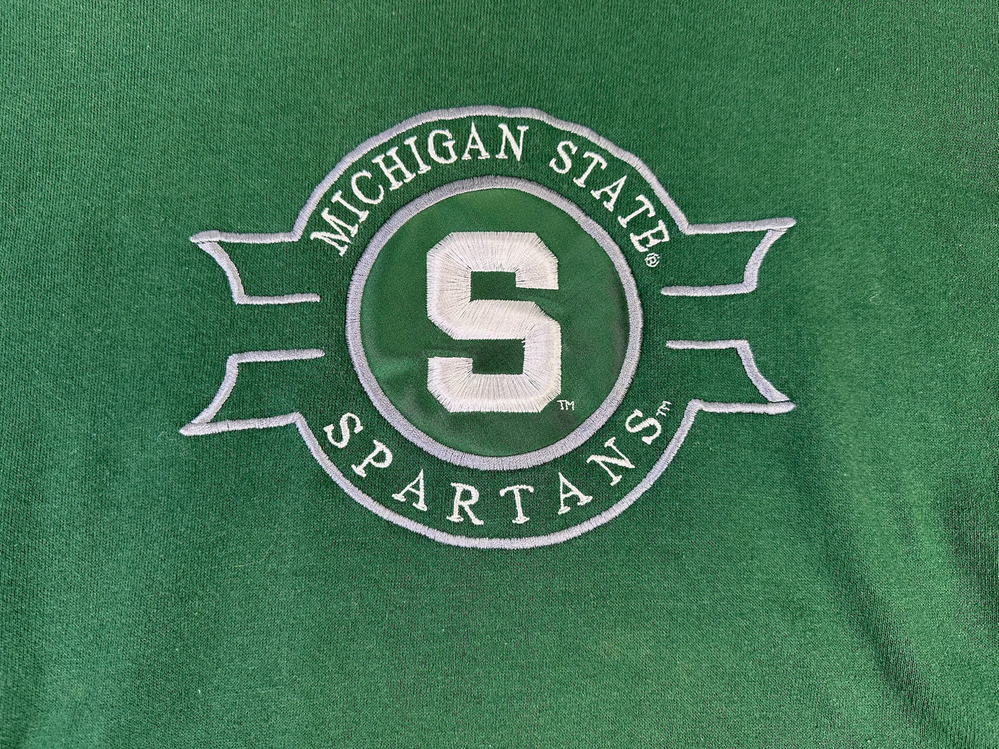 Michigan State Embroidered Crewneck