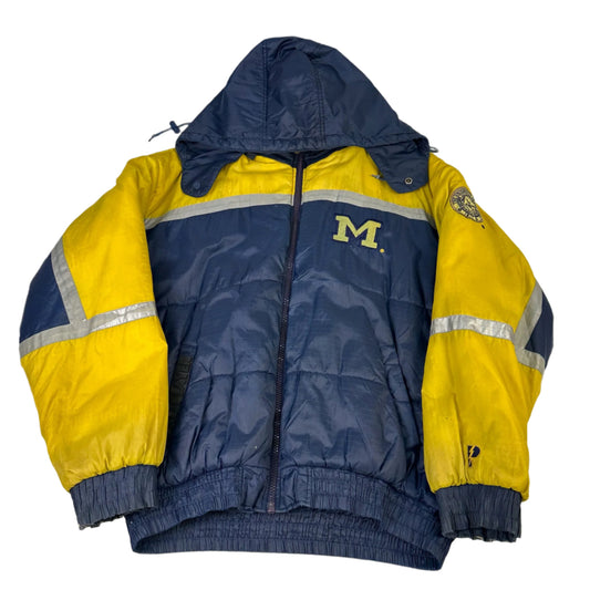 vintage michigan puffer jacket