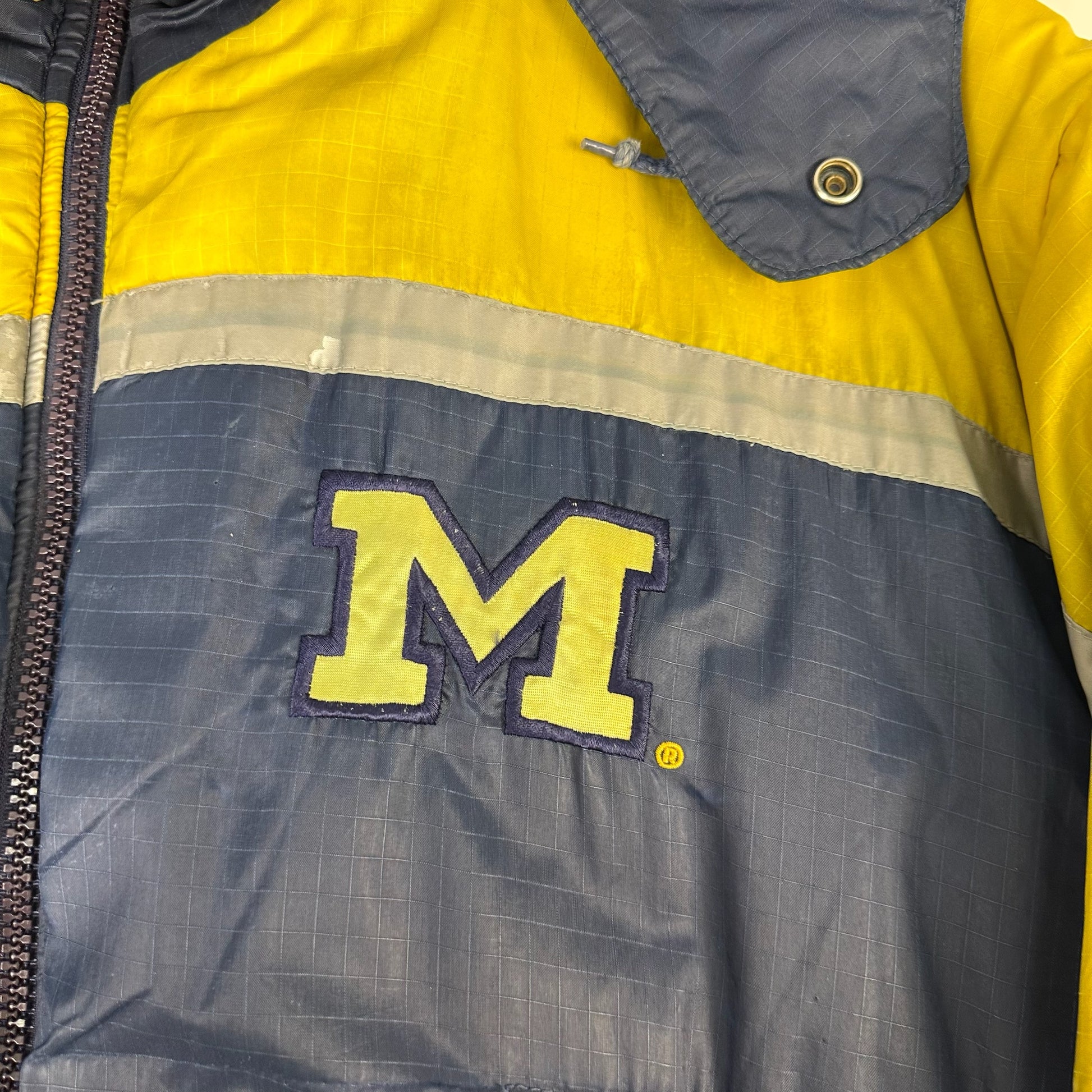 vintage michigan puffer jacket