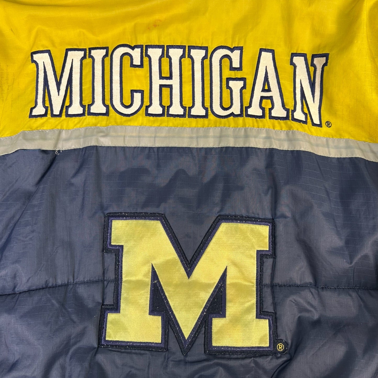 vintage michigan puffer jacket