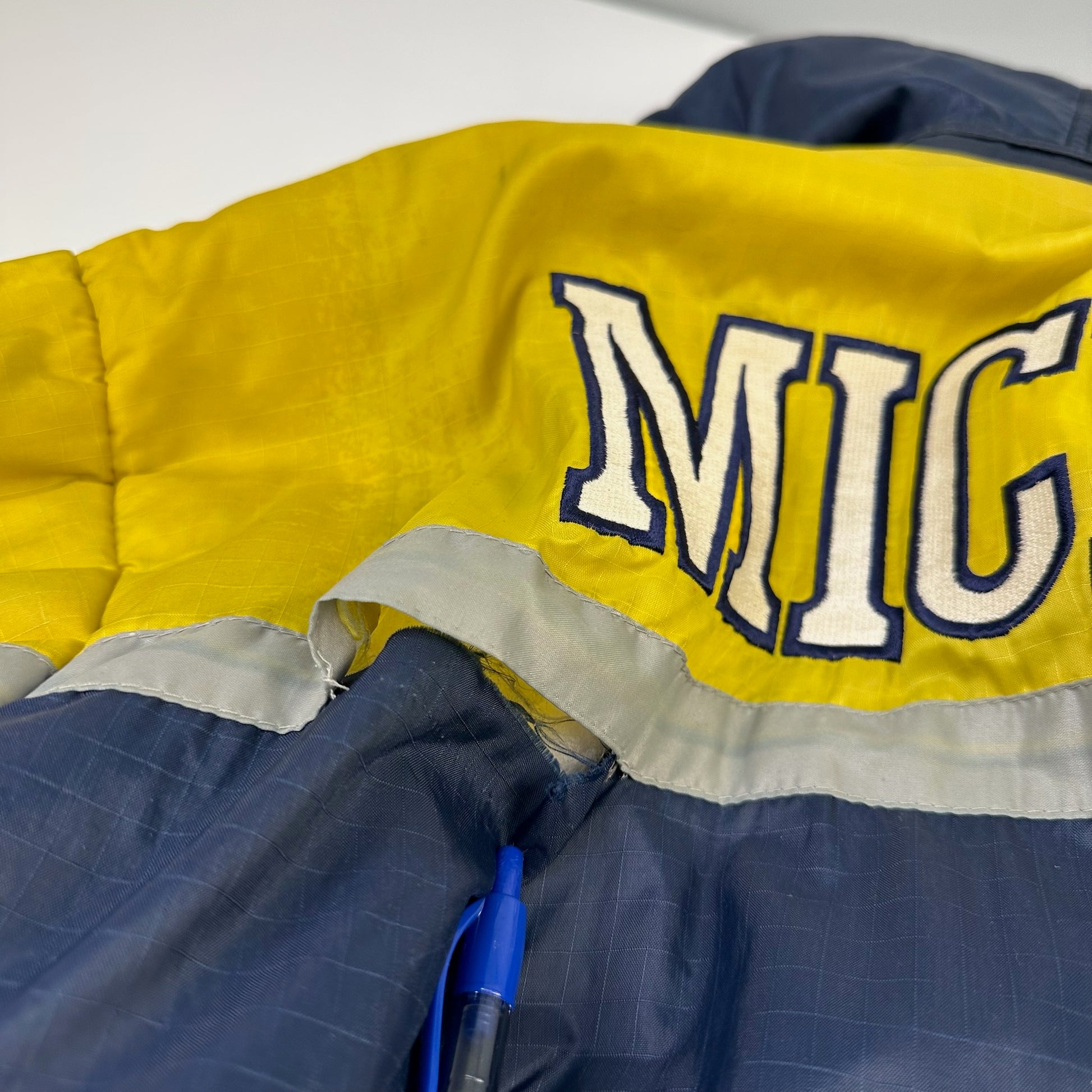 vintage michigan puffer jacket