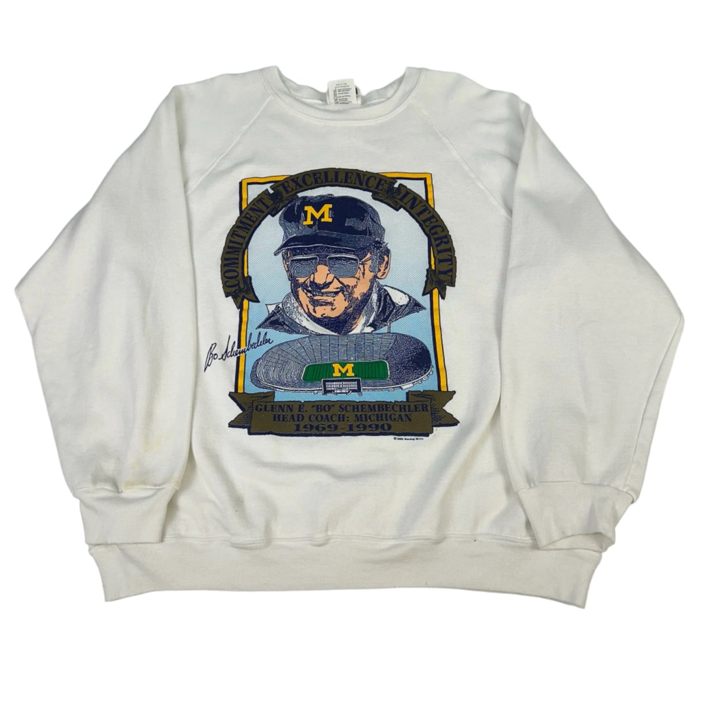 vintage michigan bo schembechler sweatshirt