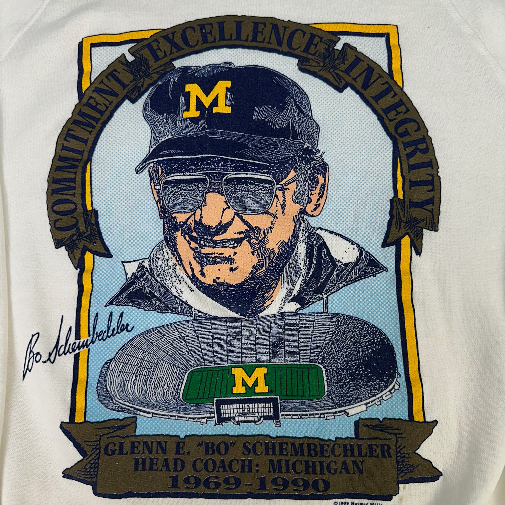 vintage michigan bo schembechler sweatshirt