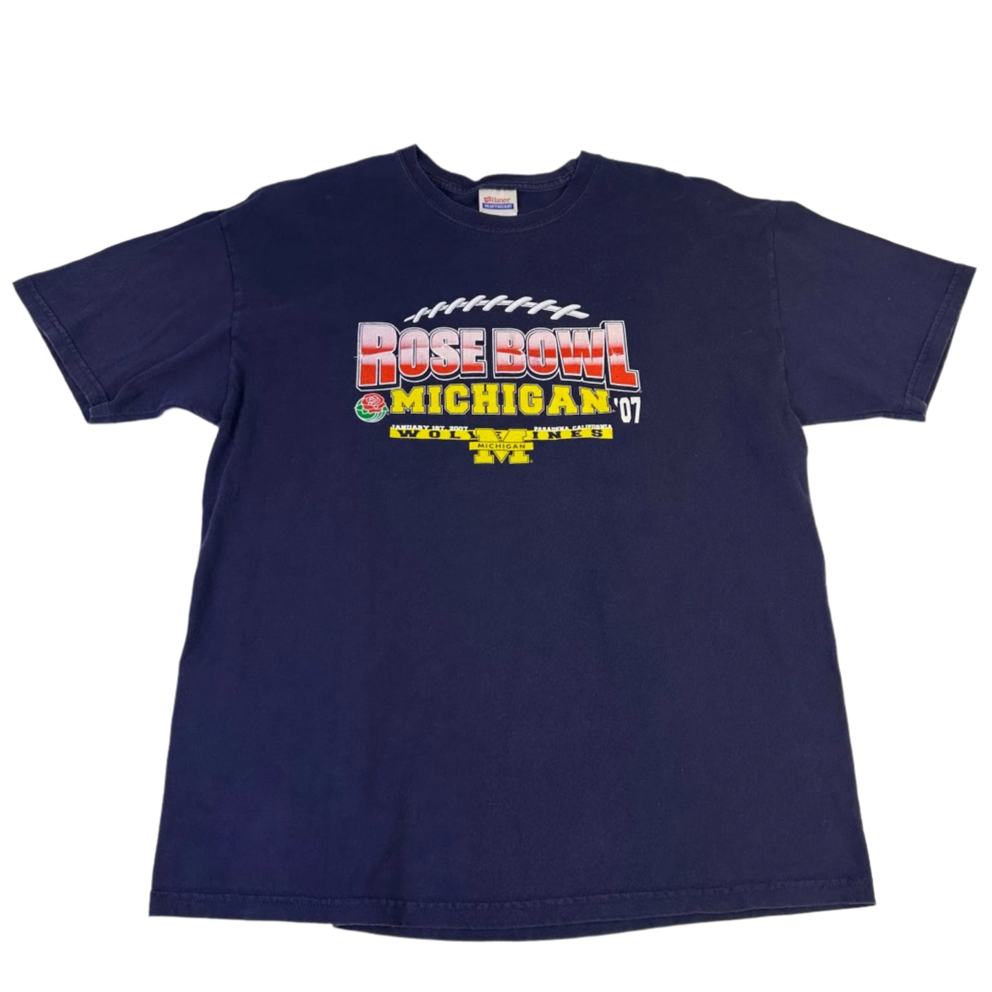 vintage michigan 2007 rose bowl shirt