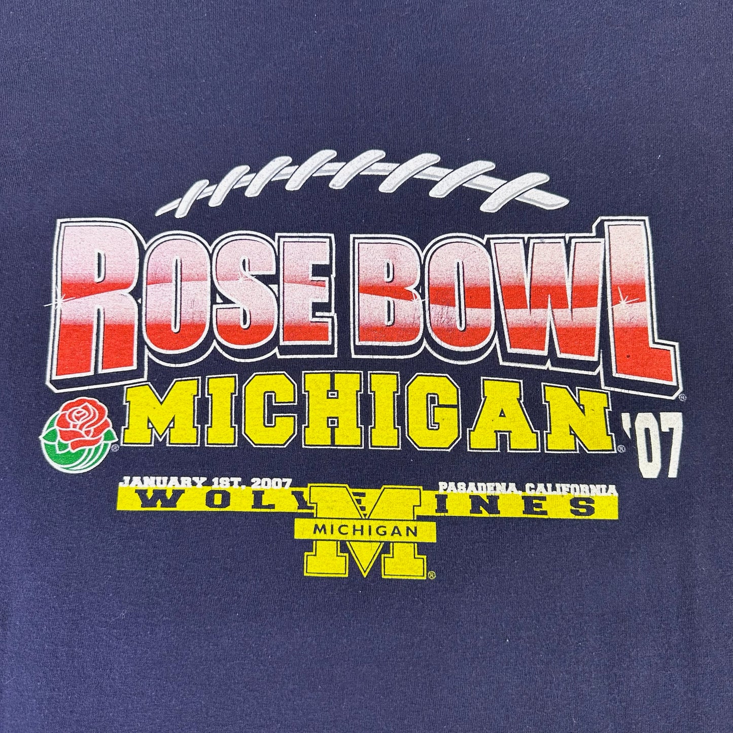 vintage michigan 2007 rose bowl shirt