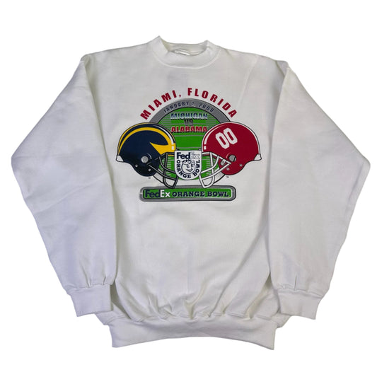 vintage michigan 2000 orange bowl sweatshirt