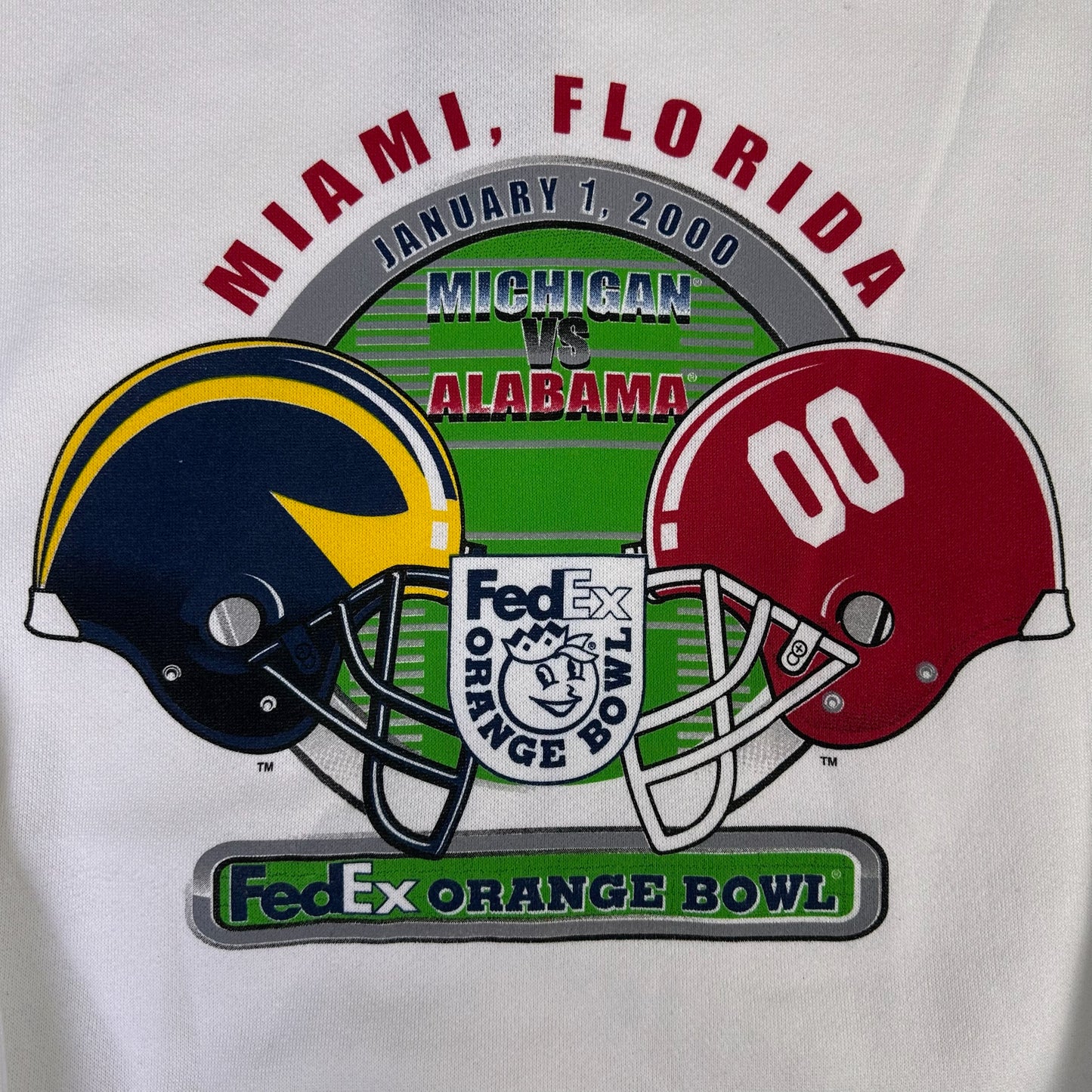 vintage michigan 2000 orange bowl sweatshirt
