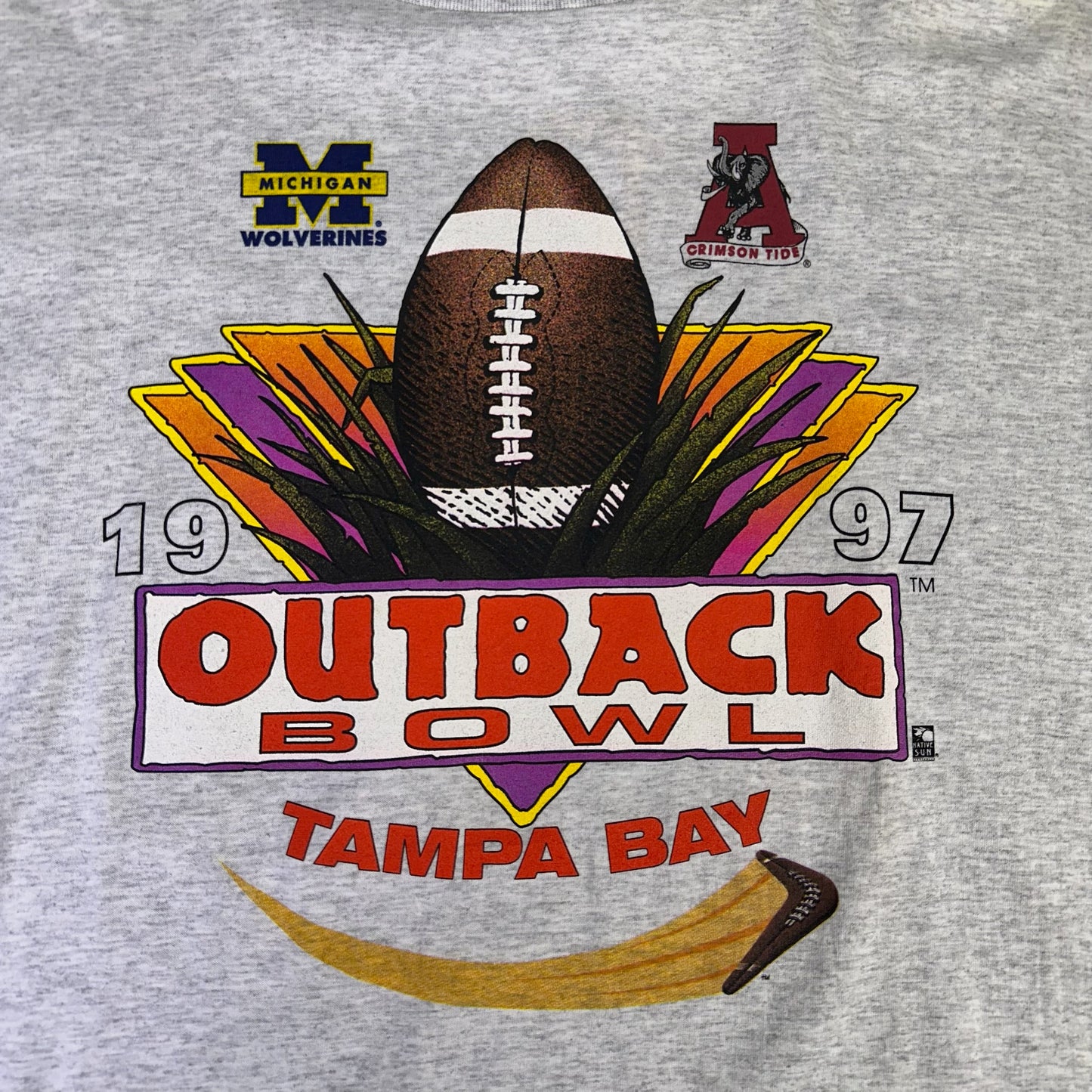 vintage michigan 1997 outback bowl T-shirt