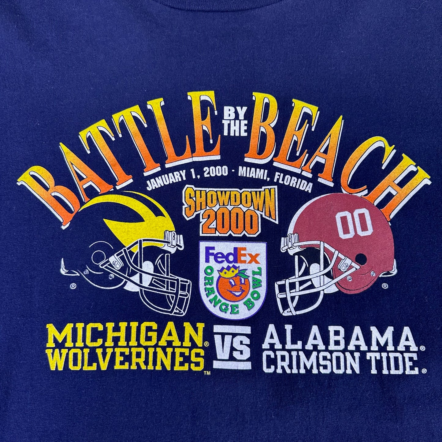 vintage michigan 2000 orange bowl t-shirt