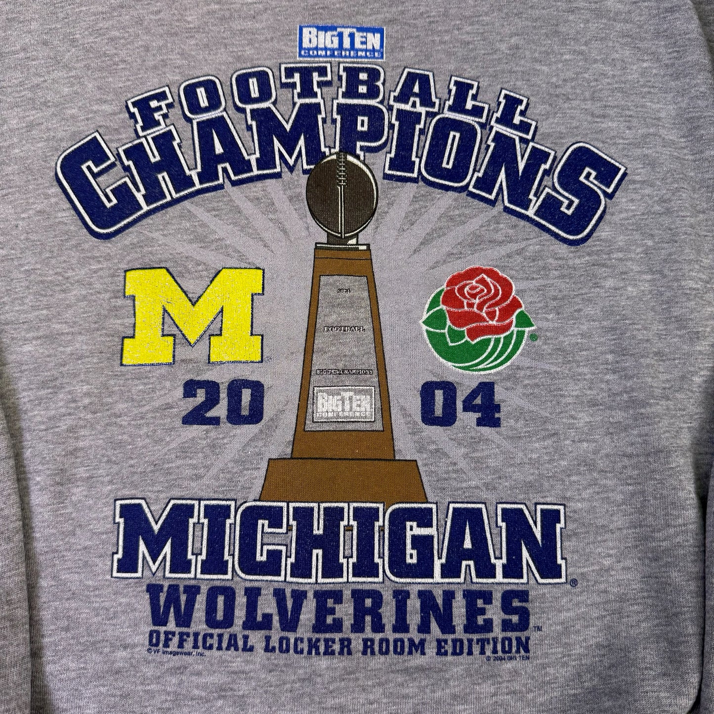 vintage michigan 2004 big ten champions sweatshirt