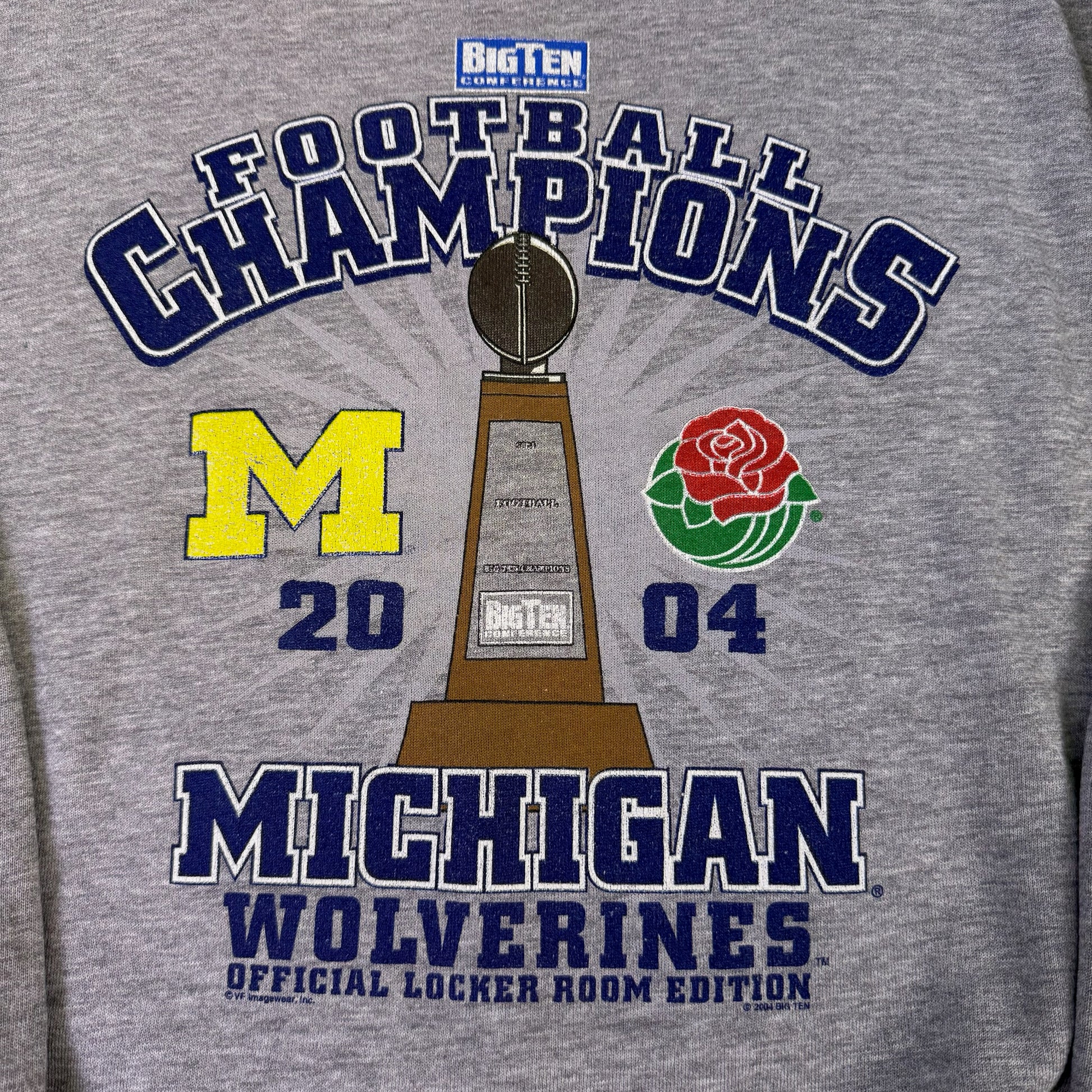 vintage michigan 2004 big ten champions sweatshirt