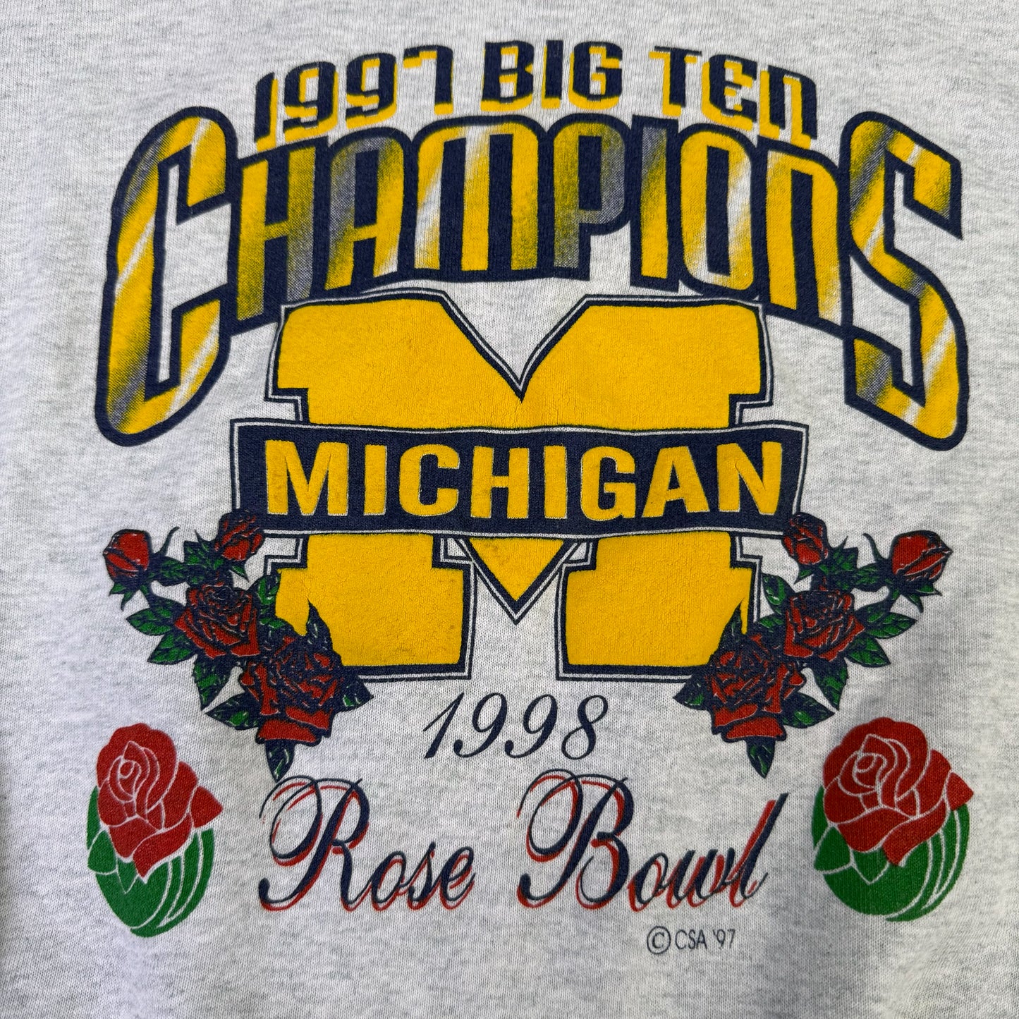 vintage michigan 1998 rose bowl sweatshirt