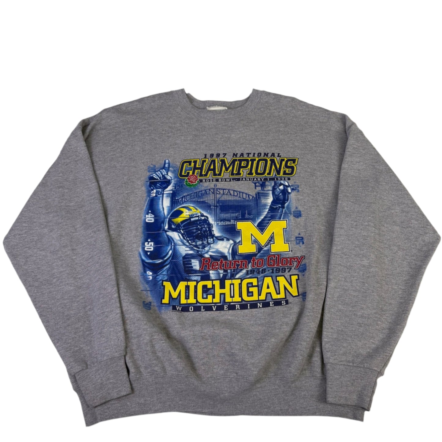 vintage michigan 1997 national champions sweatshirt