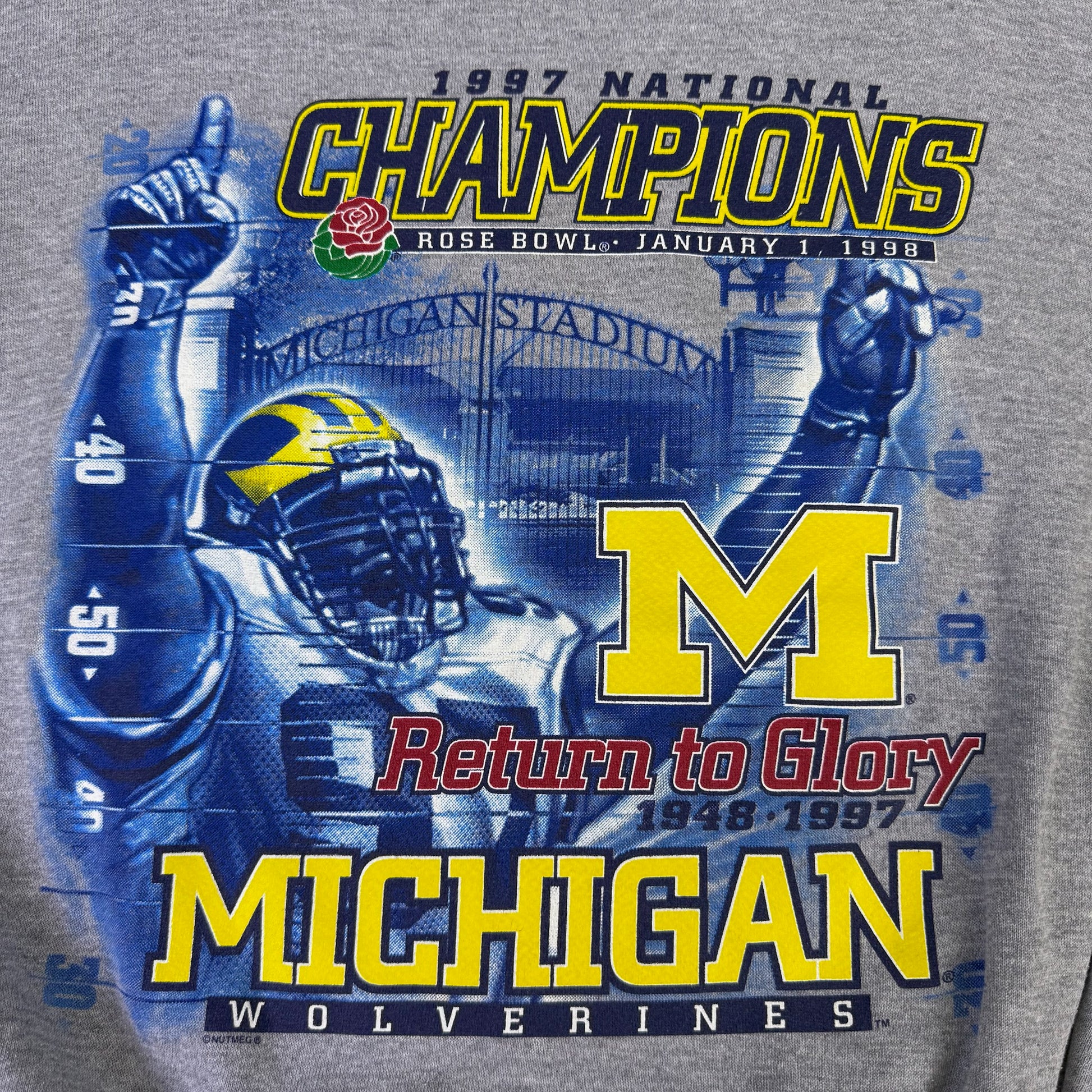 vintage michigan 1997 national champions sweatshirt