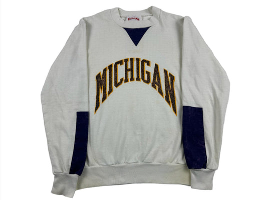 Michigan Curved Script Crewneck