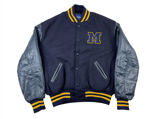 Michigan Wool and Leather Bomber Jacket