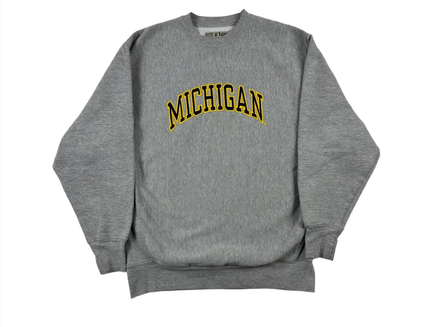 Michigan Classic Script Embroidered Crewneck