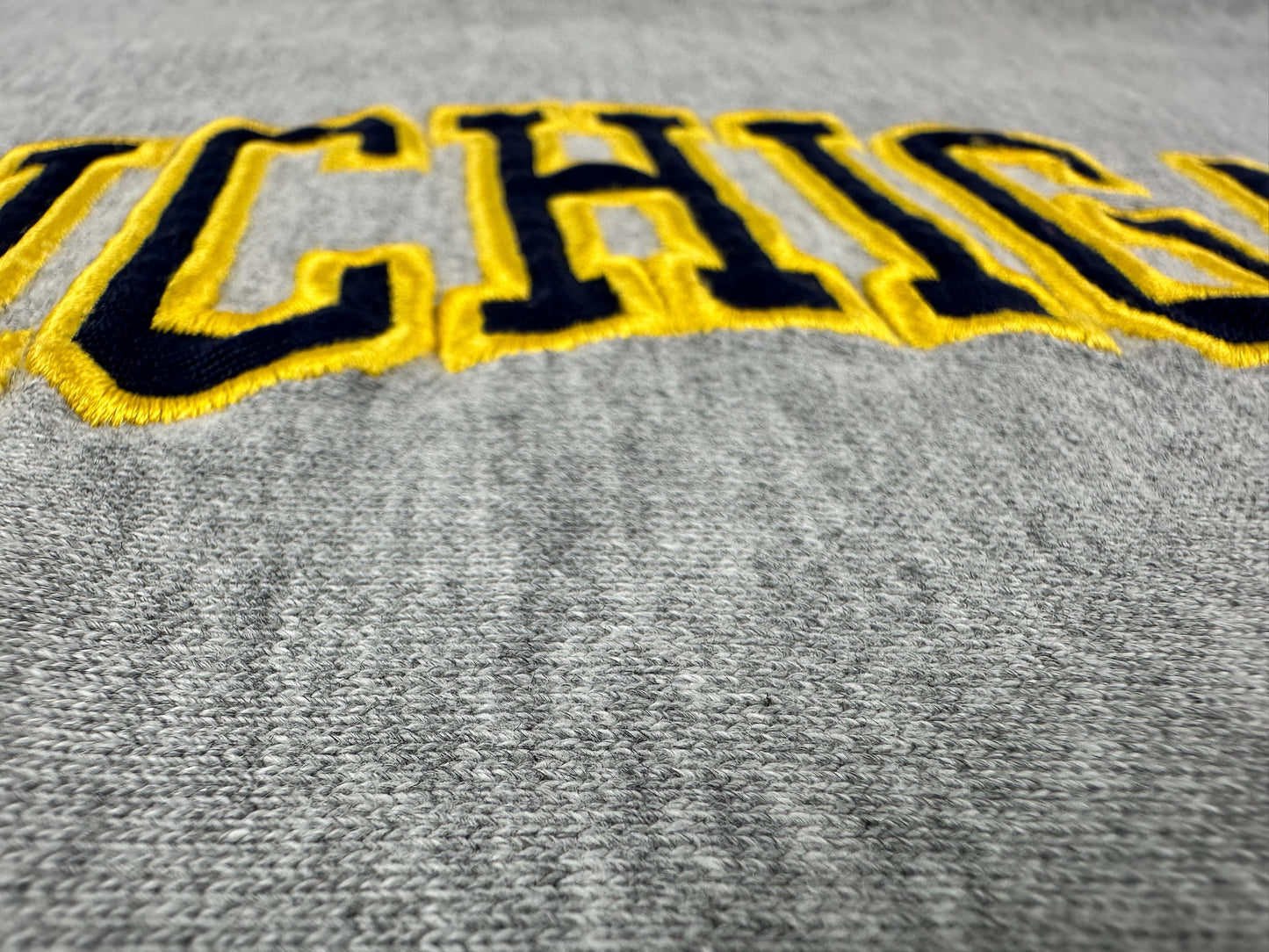 Michigan Classic Script Embroidered Crewneck
