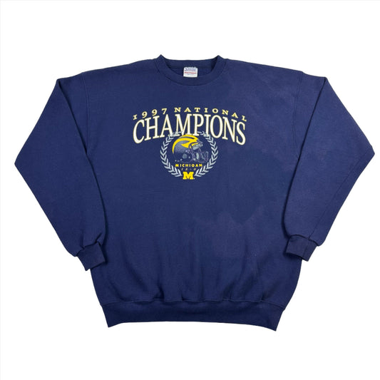 Distressed Michigan 1997 National Champions Crewneck