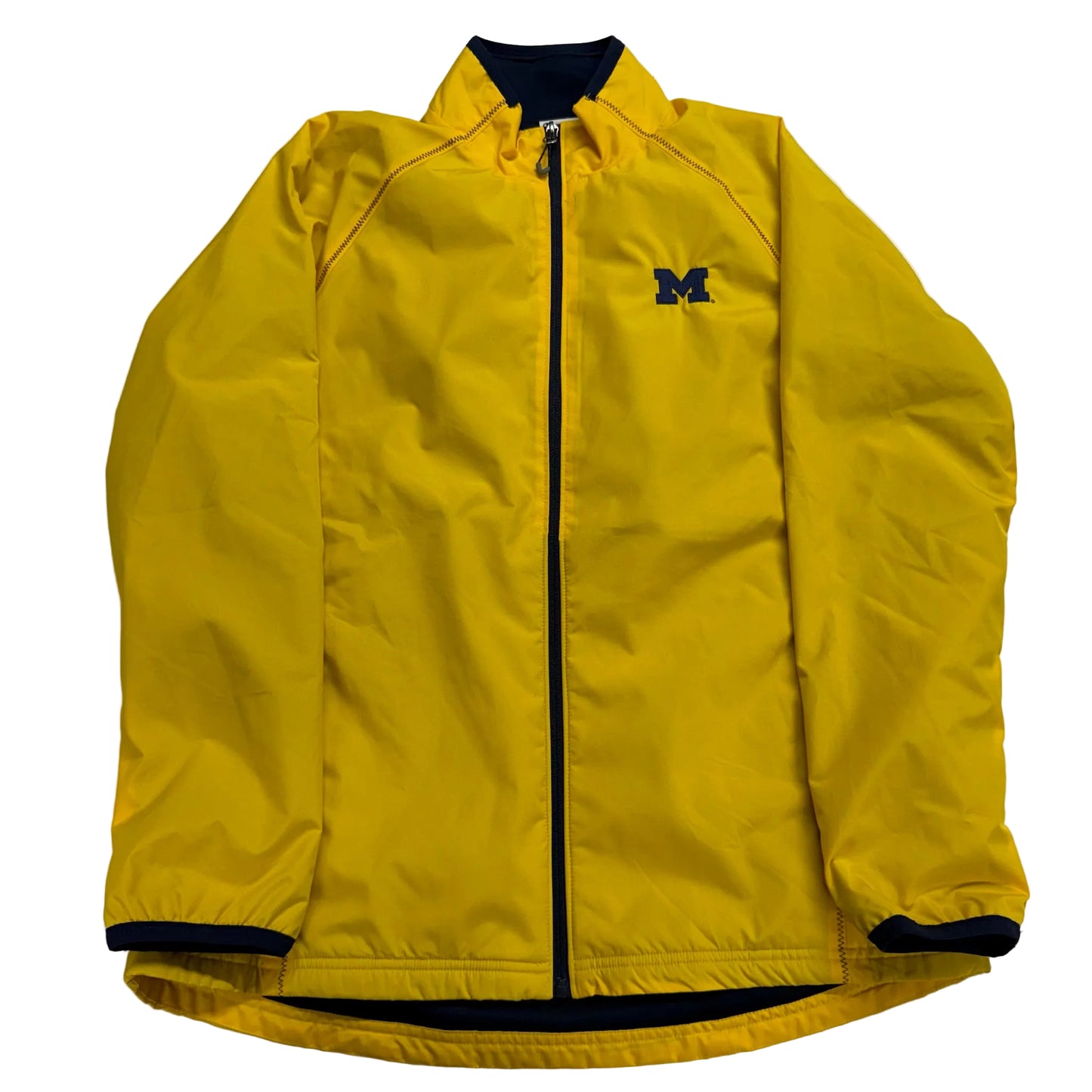 Yellow jacket with a logo on a white background