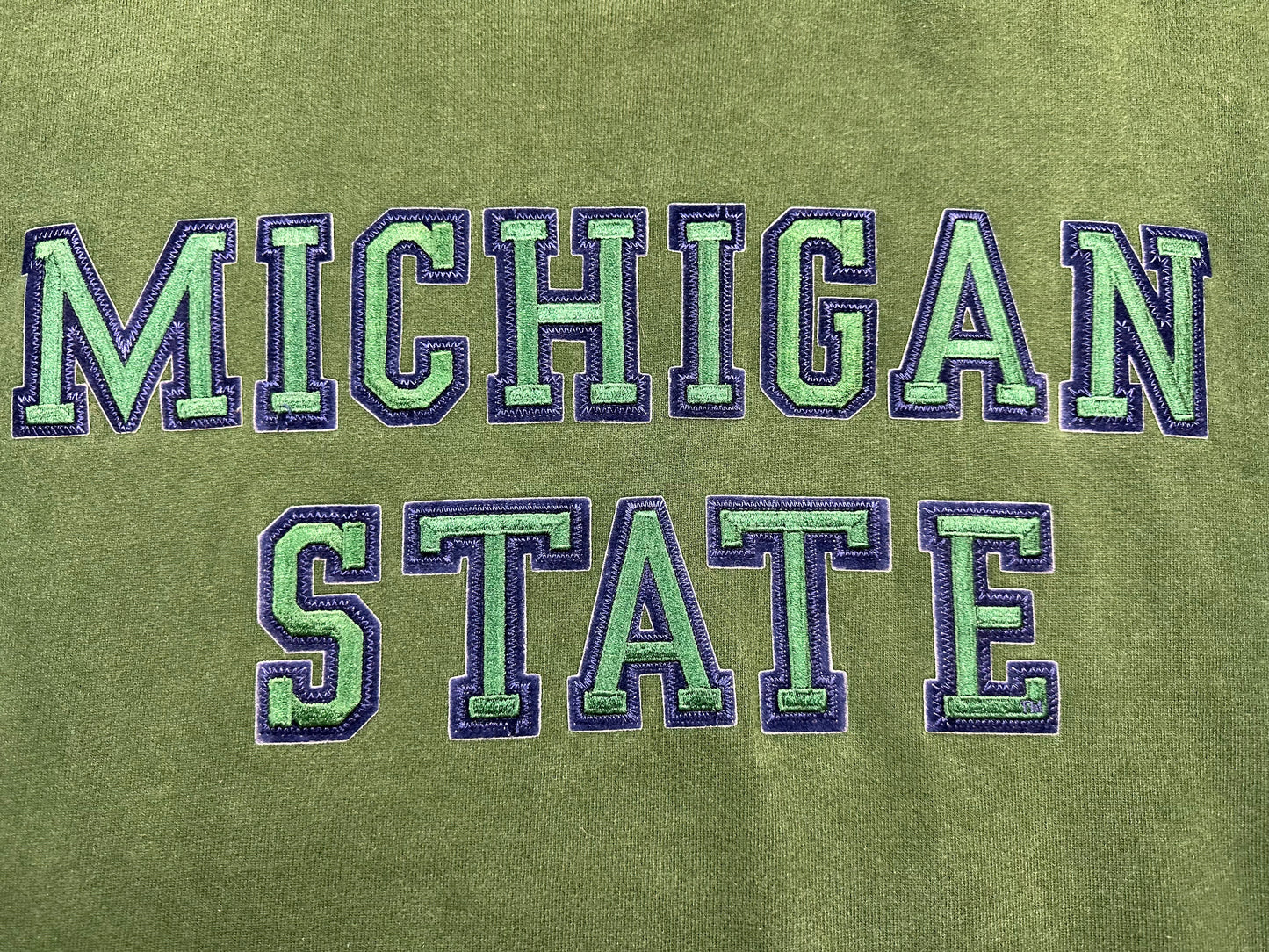 Michigan State Embroidered Crewneck