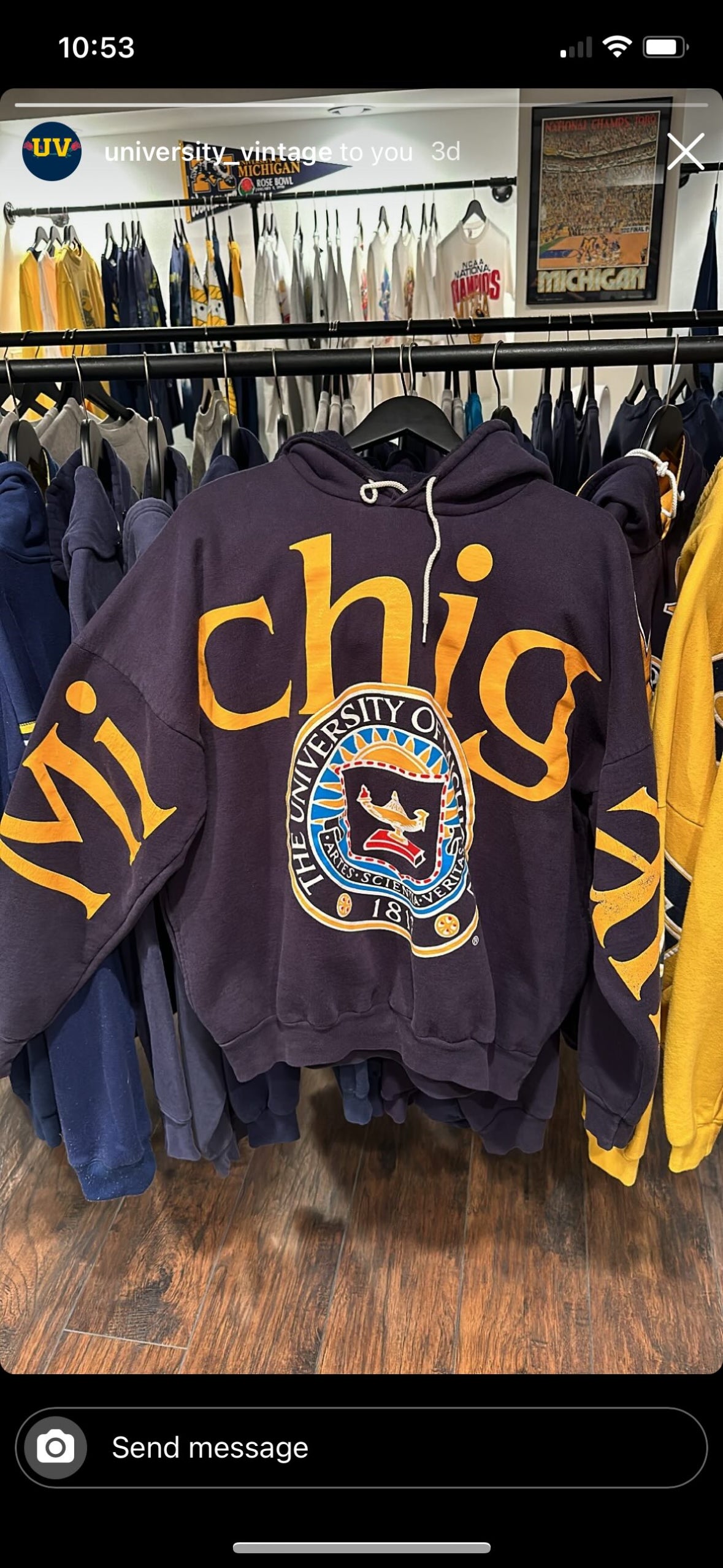 Michigan cross script sweatshirt