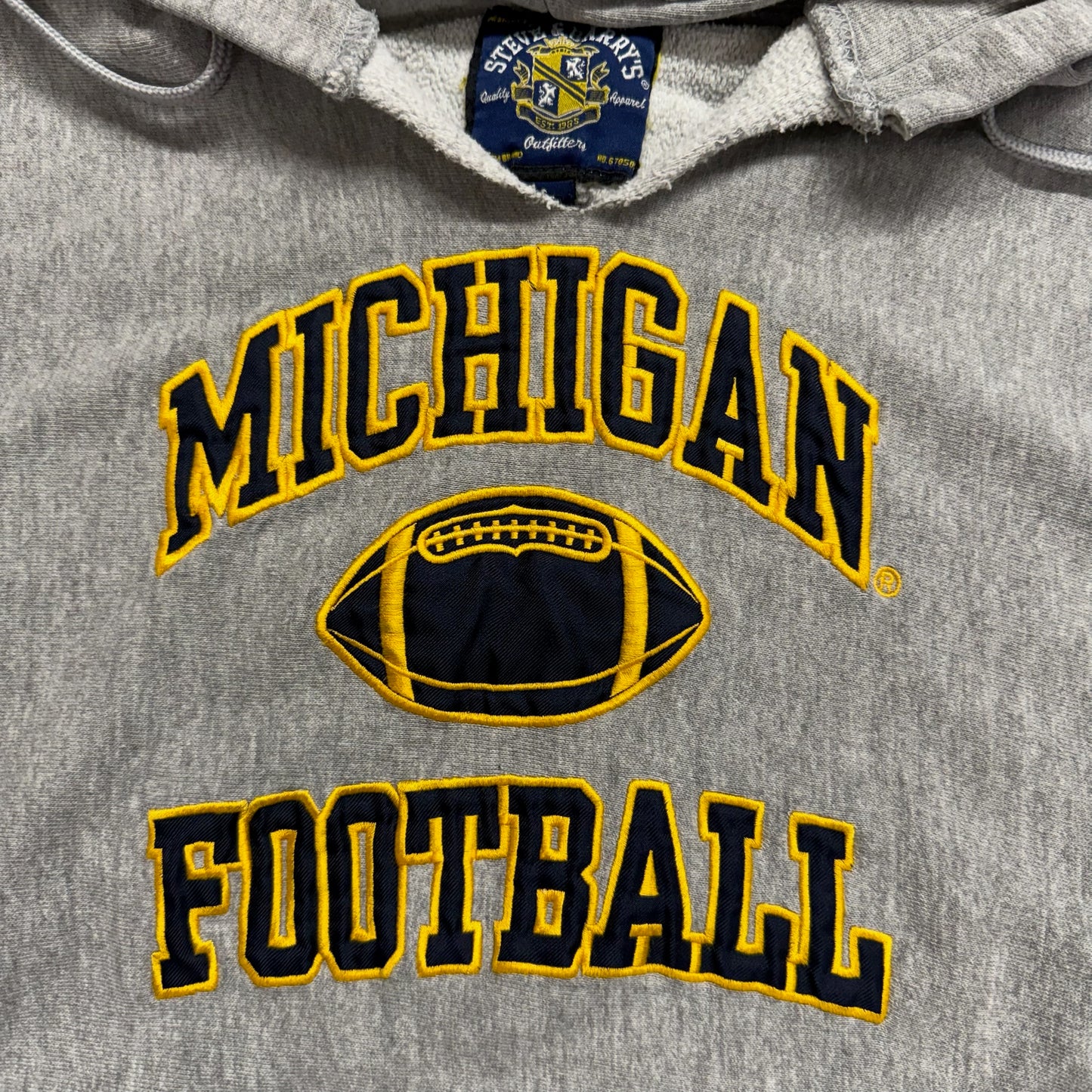 Michigane Embroidered Football Hoodie