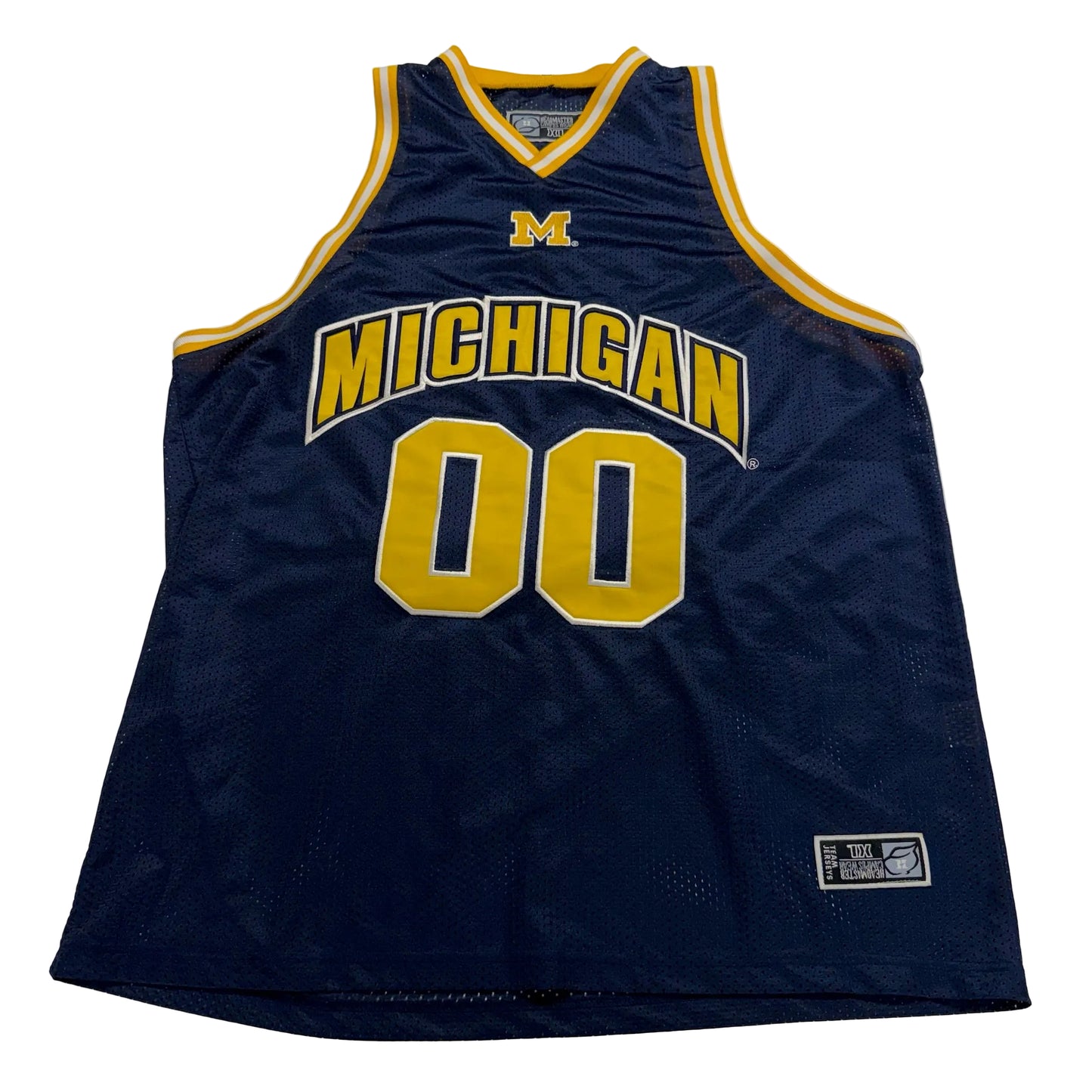 Navy blue basketball jersey with 'Michigan' and number '00' on a white background