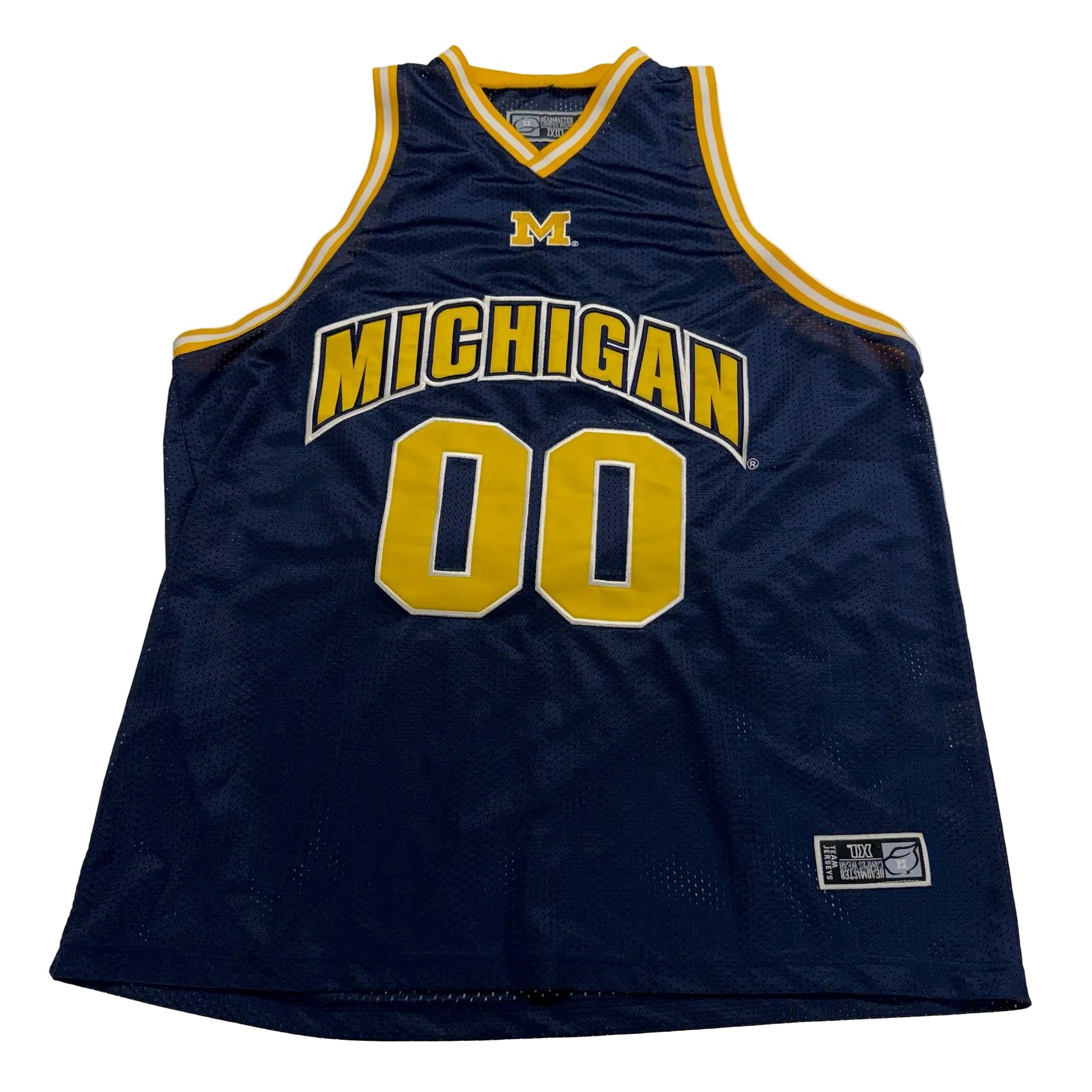 Navy blue basketball jersey with 'Michigan' and number '00' on a white background