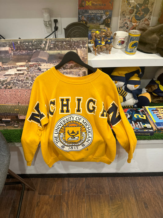 Michigan cross script Crewneck