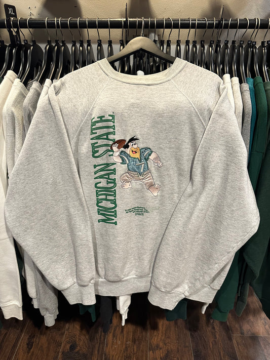 Michigan State Flintstones Crewneck