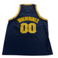 Navy blue basketball jersey with 'Wolverines' and number '00' on a white background