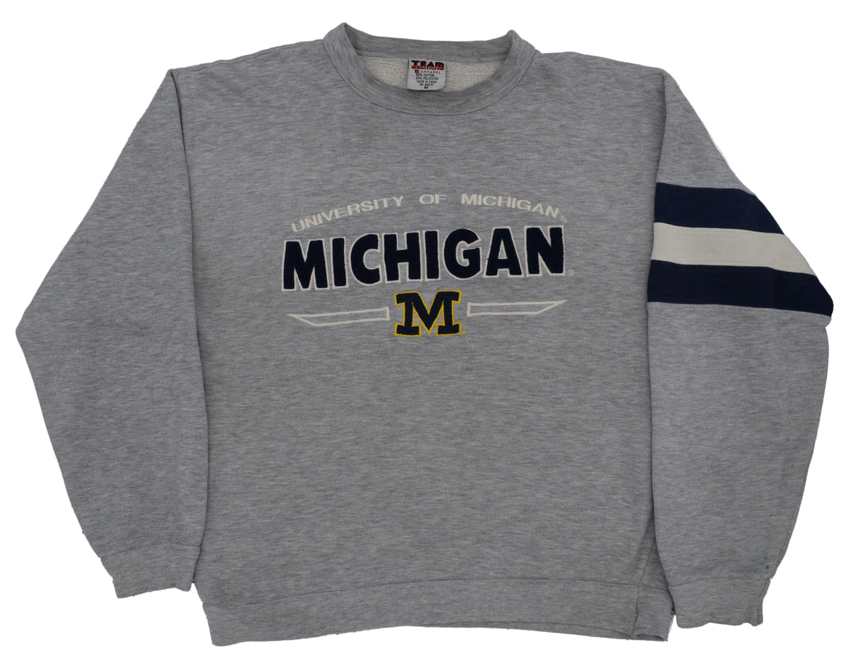 University of Michigan Vintage Crewneck Sweatshirt Embroidered