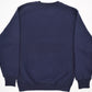 University of Michigan dark navy blue crewneck sweatshirt shown from the back, laid flat against a white background.