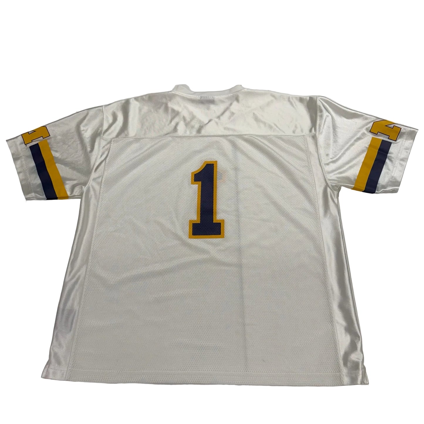 White sports jersey with number 1 on a white background