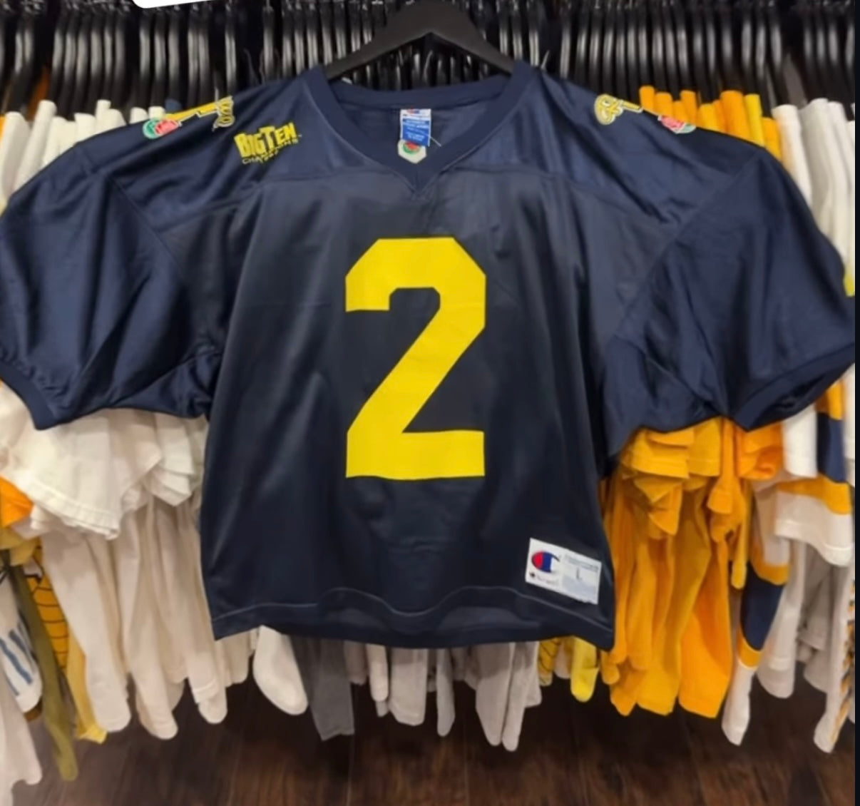 Michigan rose bowl jersey
