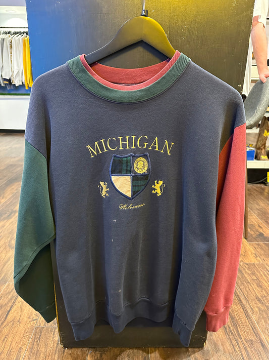 Michigan Embroidered Crewneck