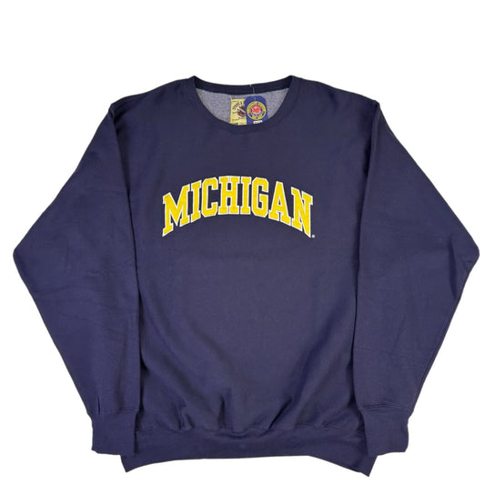 Michigan Classic Script Embroidered Crewneck