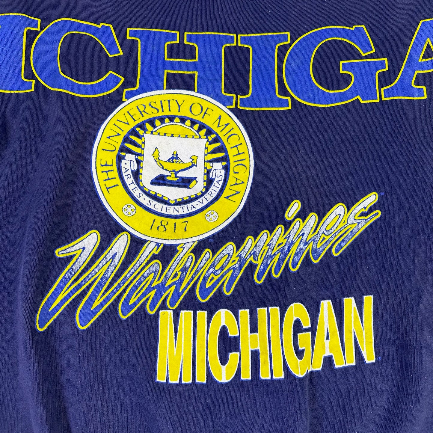 Michigan Script and Graphic Crewneck