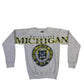 Michigan Vintage Plaid Script Crewneck