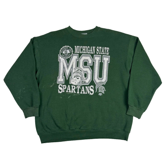 (Distressed) Michigan State Sparty Crewneck