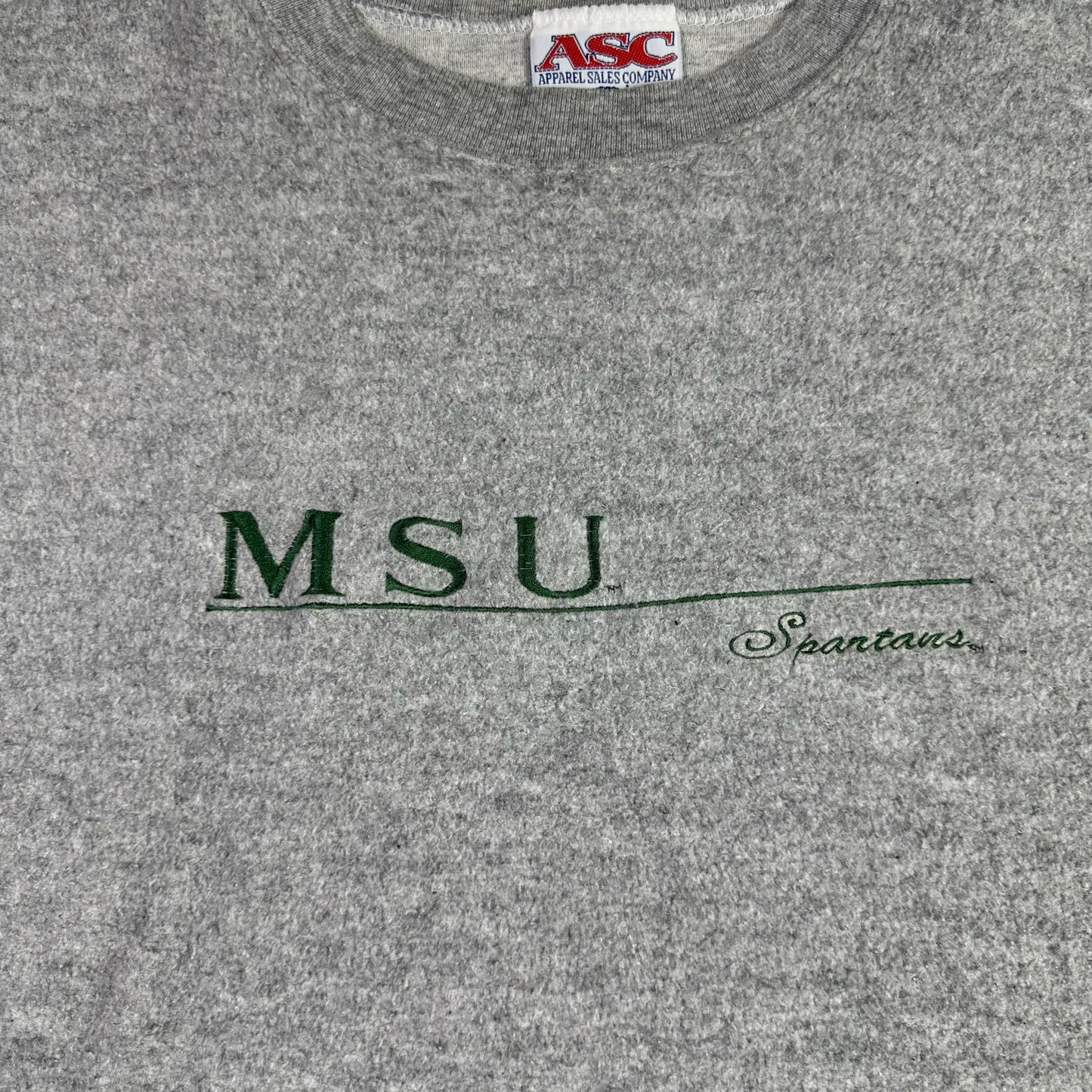 Michigan State Embroidered Crewneck